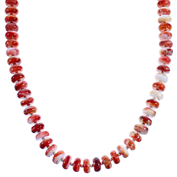 Oyster Shell And Sterling Silver American Indian Bead Necklace BX116315